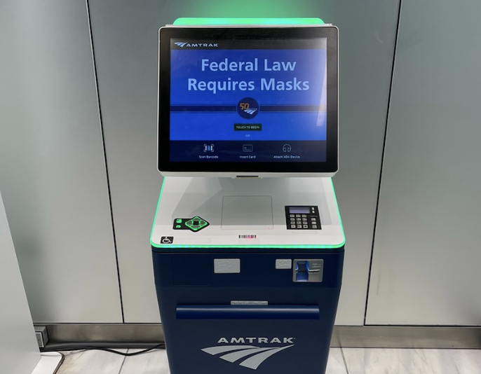 Amtrak kiosk